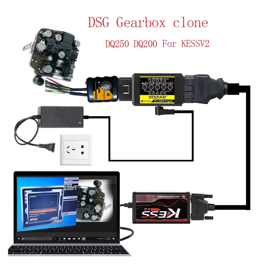 Godiag GT107 Gearbox Data Adapter ECU IMMO Kit