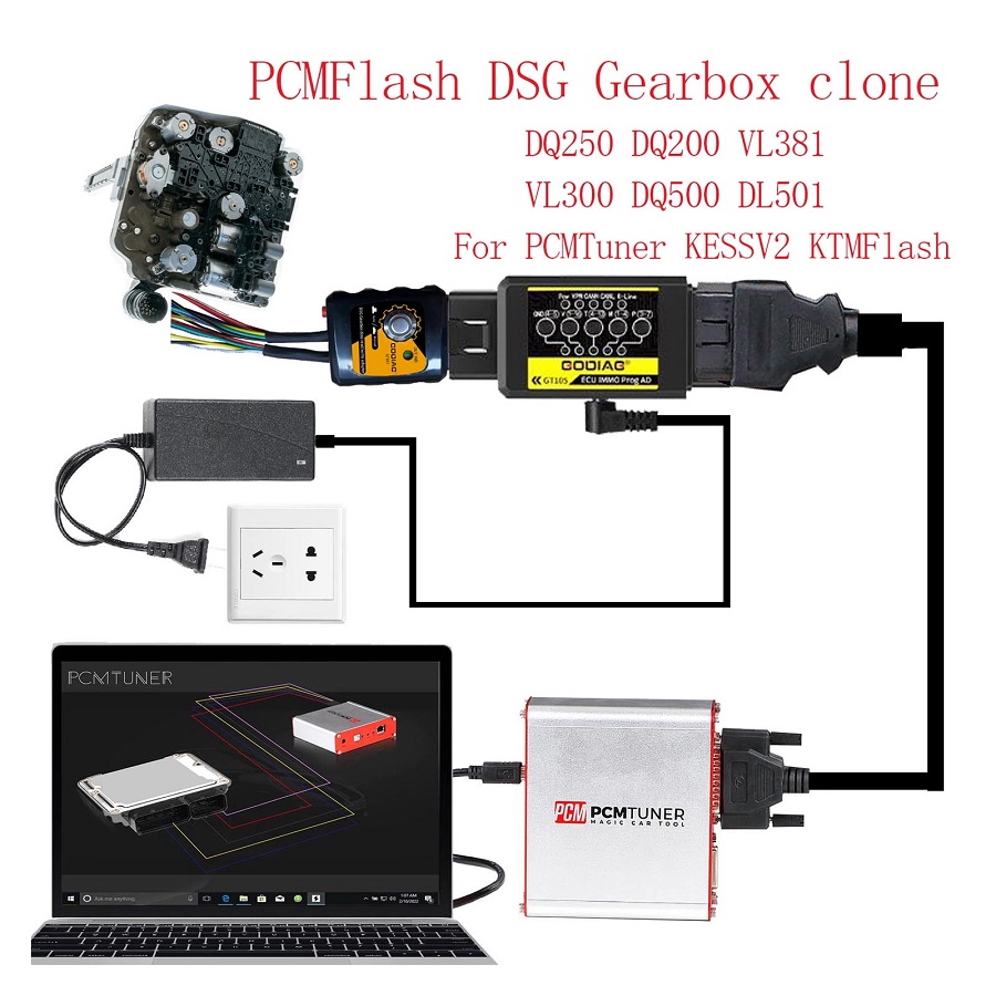 how to connect GODIAG GT107 ECU IMMO Kit and pcmtuner